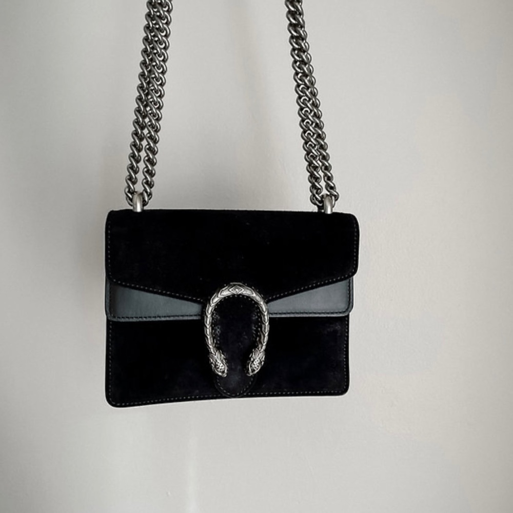 Gucci Dionysus Mini Black Suede Bag